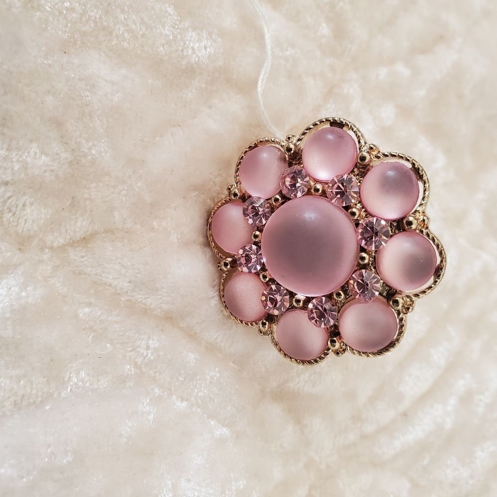 Women's Pink Flower Elastic Ring Fashion Jewelry‎